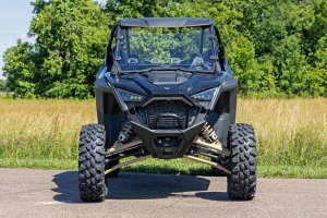 Polaris RZR Turbo R 4 Premium Vented Full Windshield - Rough Country - Scratch Resistant - '22-'23